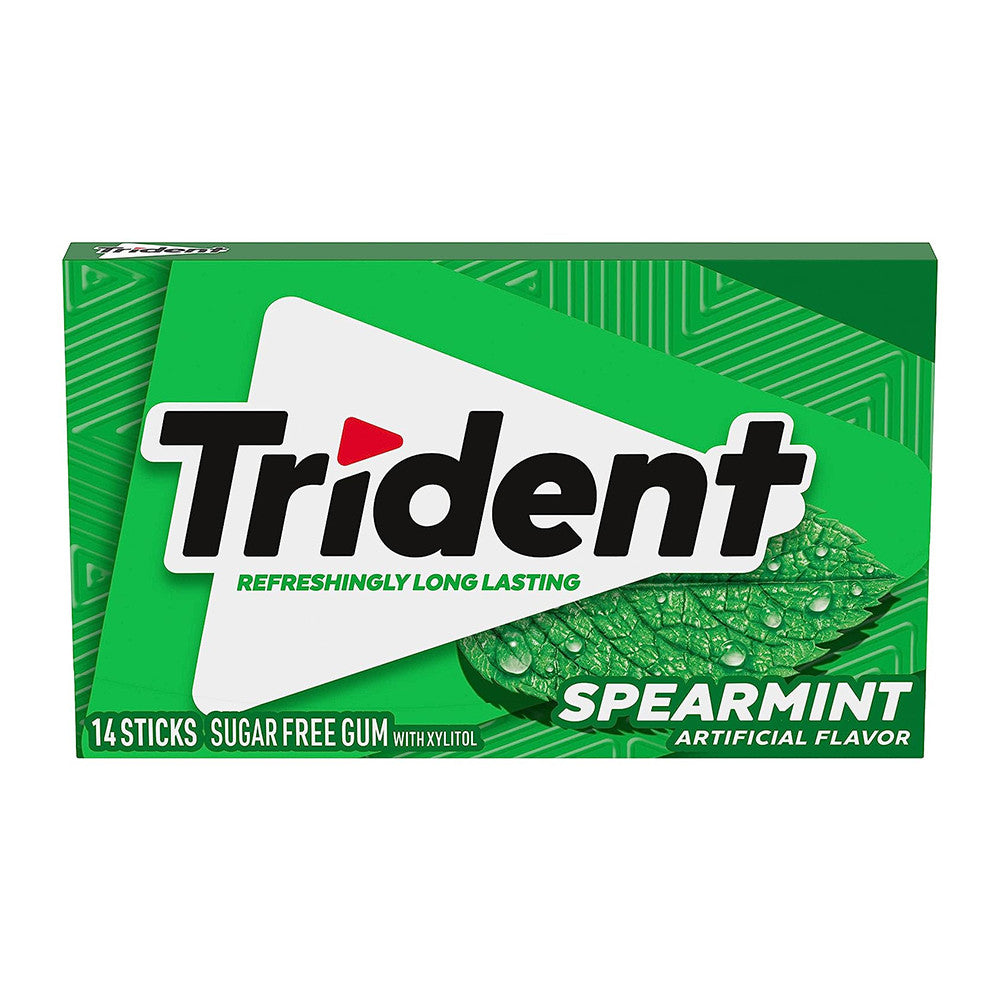 Trident Spearmint Sugar Free Gum, 14 Ct